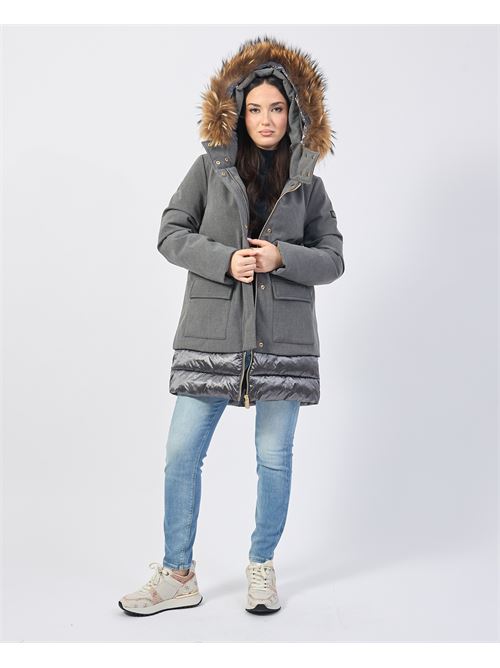 Manteau femme Yes Zee avec empiècements en nylon YES ZEE | O020-NP000835